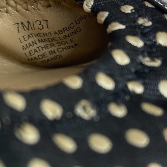 BLACK Saks Fifth Avenue | Black Polka Dot Ballet Flats | Sz 7 - Picture 10 of 14